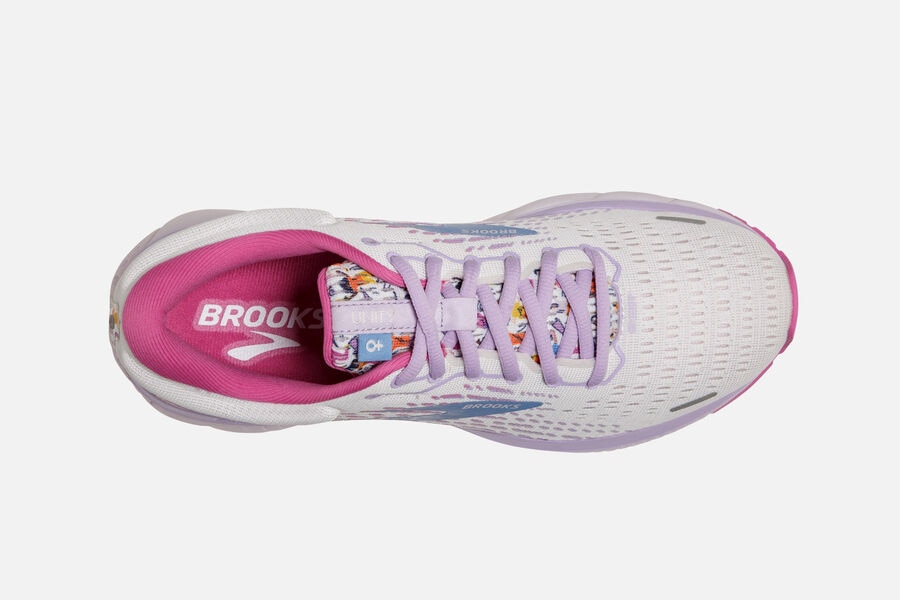 Brooks Running Shoes - Ghost 13 Road Womens - White/Pink/Blue - ICT-981067